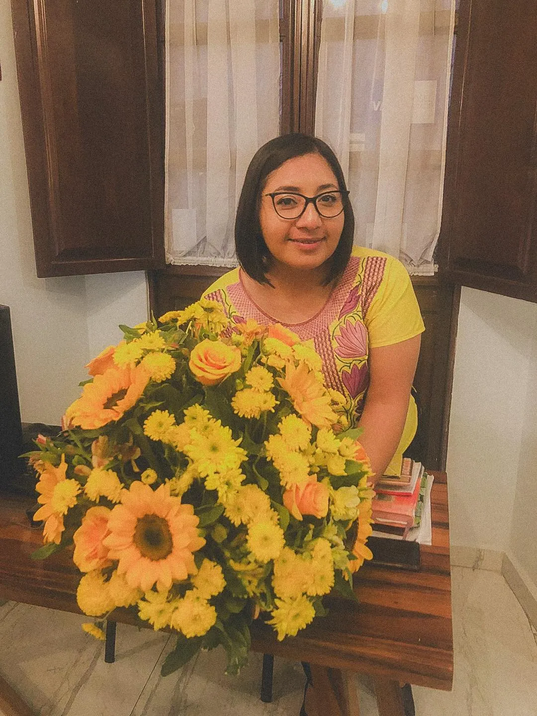 Girasoles al amanecer